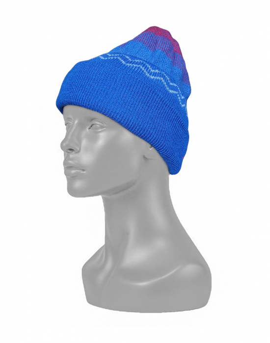 Acrylic Kids  designer cap Royal blue